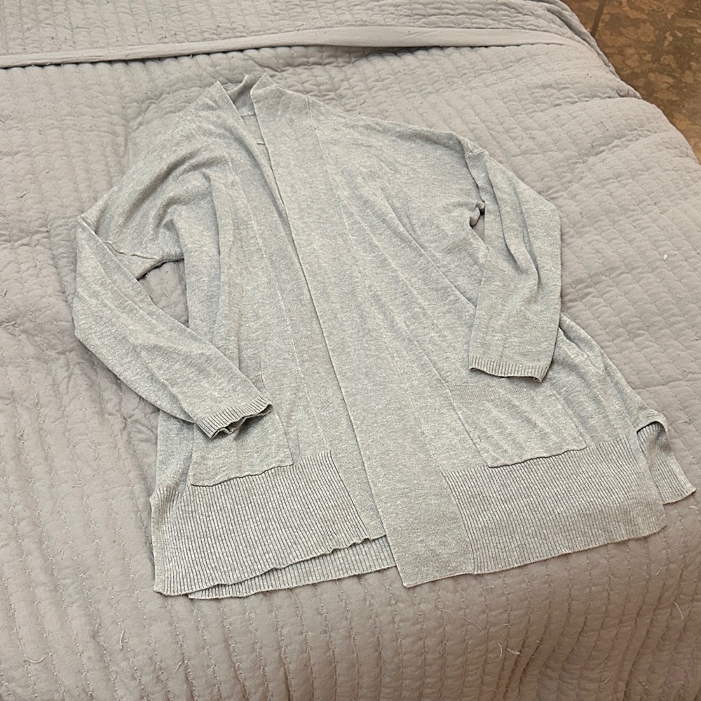 Atmosphere Heather Gray Open Cardigan